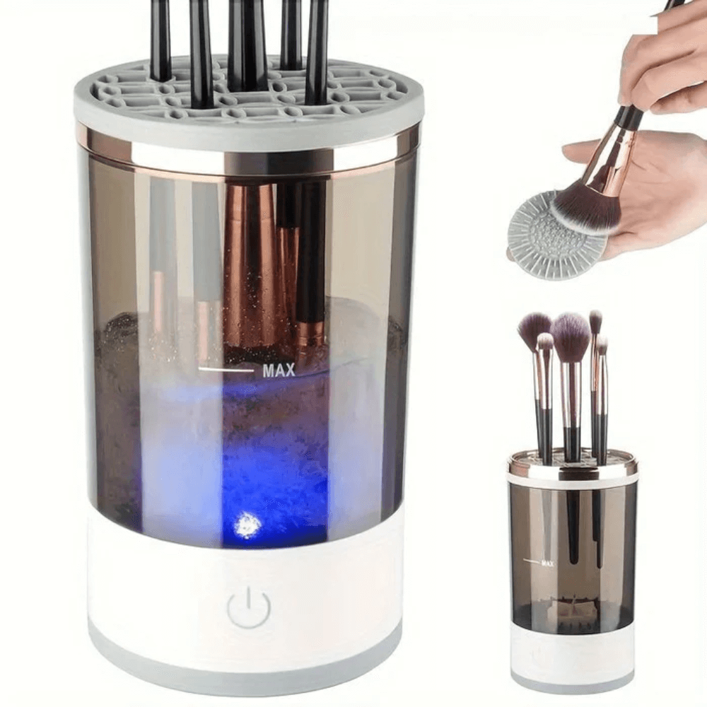 Limpador e Secador de Pincéis de Maquiagem Automático USB – CleanBrush Mix