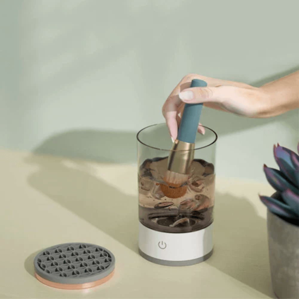 Limpador e Secador de Pincéis de Maquiagem Automático USB – CleanBrush Mix
