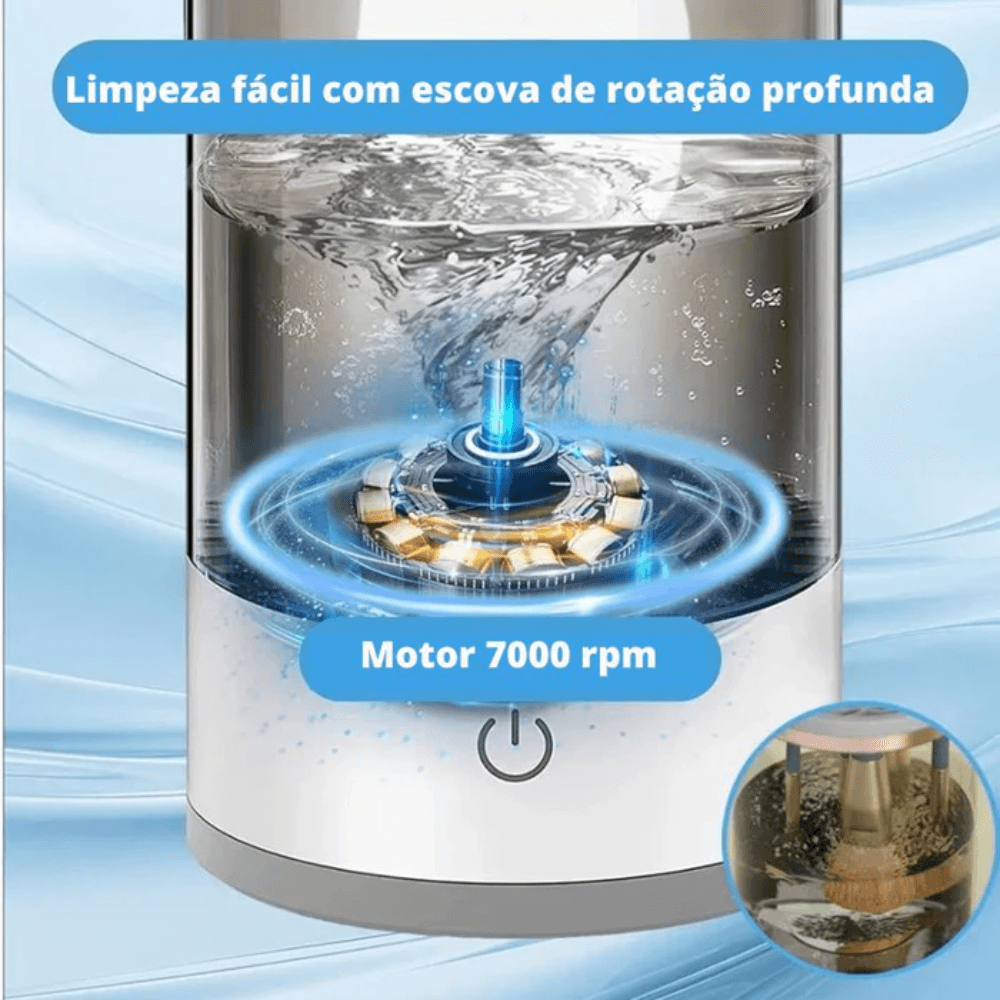 Limpador e Secador de Pincéis de Maquiagem Automático USB – CleanBrush Mix