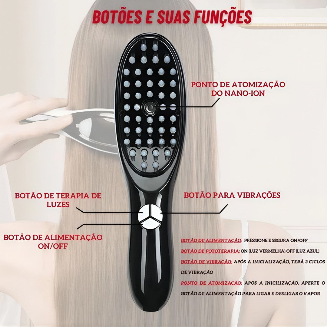 Escova Terapêutica LED 4 em 1