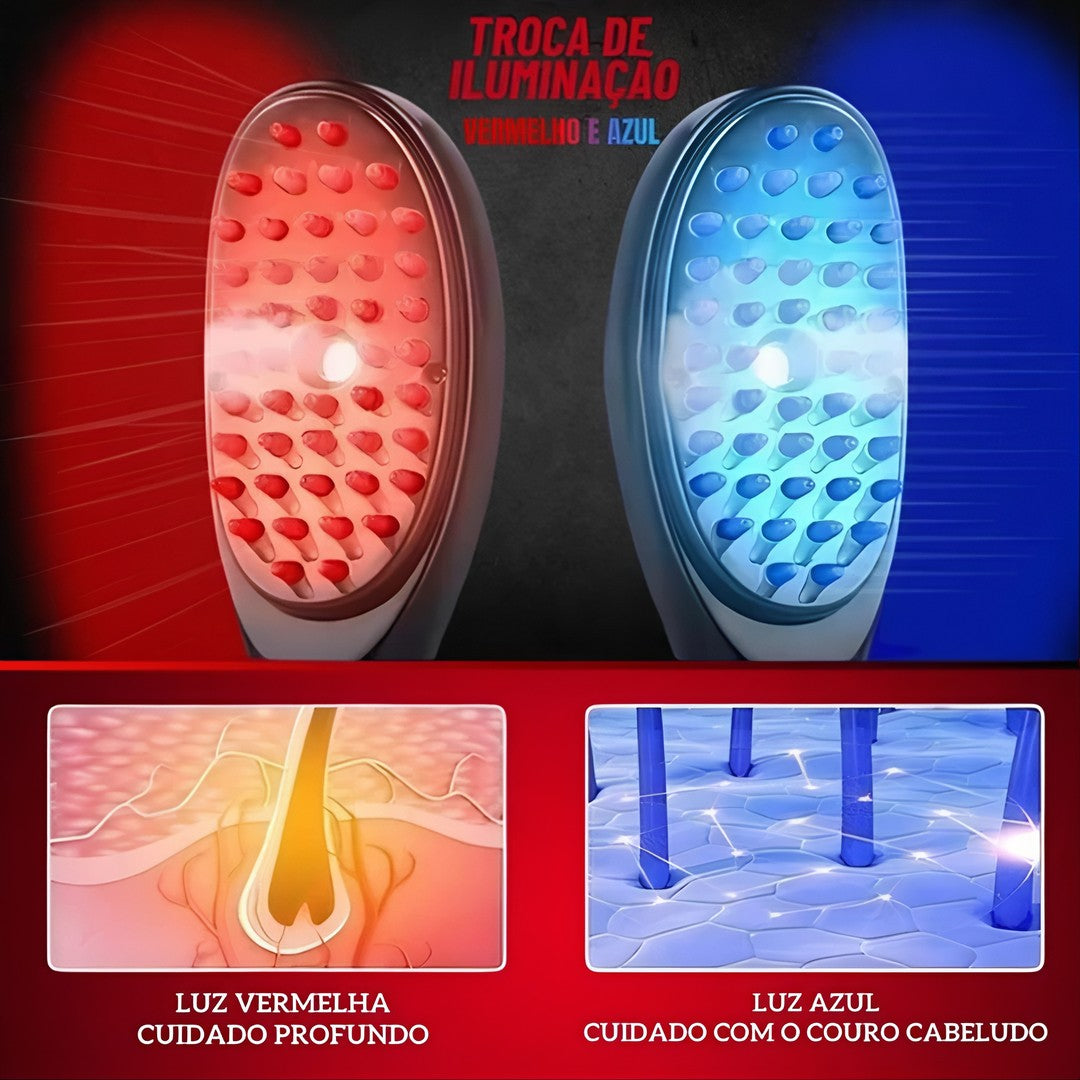 Escova Terapêutica LED 4 em 1