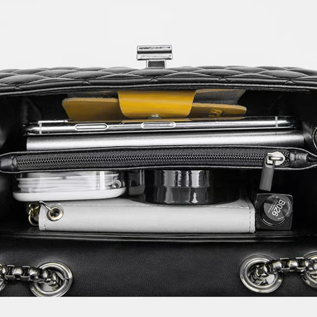 Bolsa feminina transversal corrente escura “Y” Bolsa Ombro Feminina de Festa