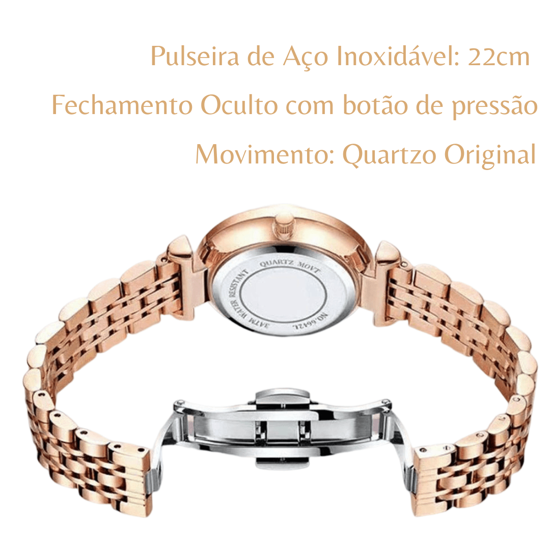 Relógio Shiny Diamond - O Coração do Oceano - Poedagar - Original