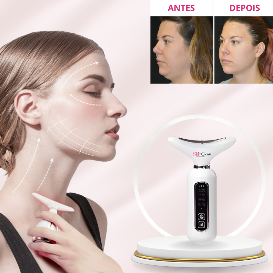 GlowPro LED 2.0 - Rejuvenescedor Facial, Pescoço e Colo