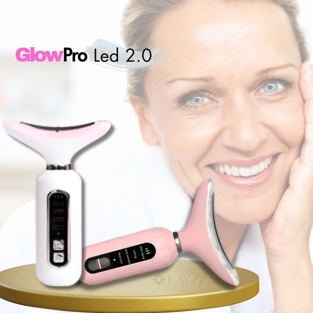 GlowPro LED 2.0 - Rejuvenescedor Facial, Pescoço e Colo
