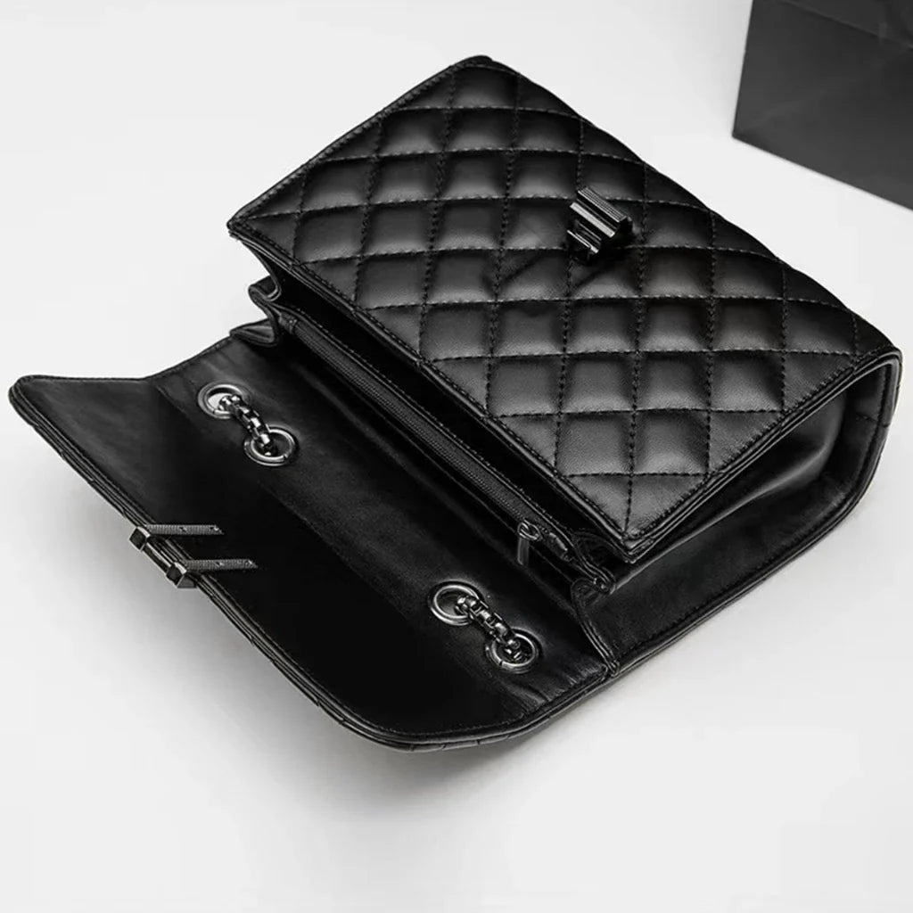 Bolsa feminina transversal corrente escura “Y” Bolsa Ombro Feminina de Festa