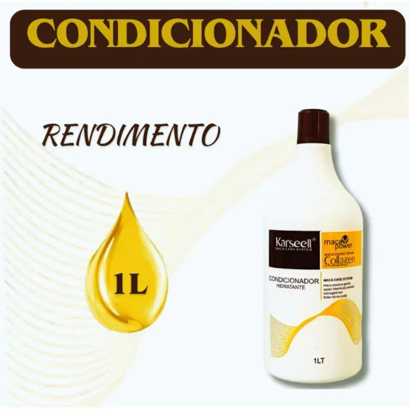 Kit Máscara Karseell 500g + 1 Shampoo 1l + 1 Condicionador Karseell 1l + Òleo Karseell 50ml