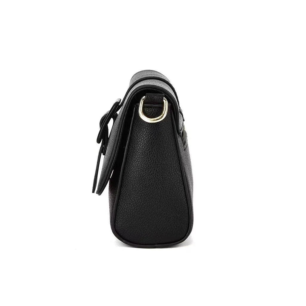 Marissa Bolsa Feminina de couro sintético - Bolsa Quadrada Transversal com Fivela