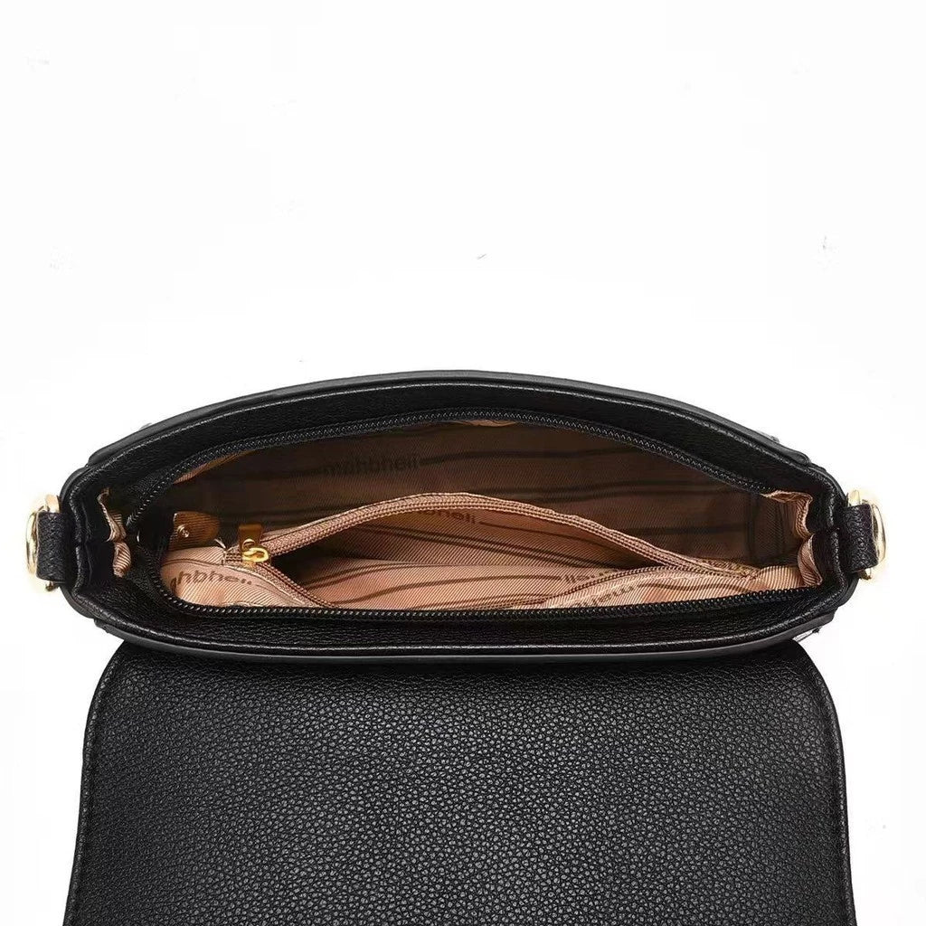 Marissa Bolsa Feminina de couro sintético - Bolsa Quadrada Transversal com Fivela