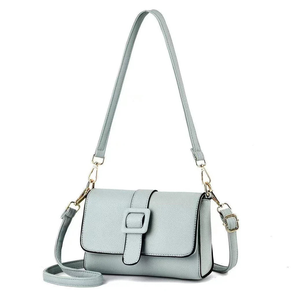 Marissa Bolsa Feminina de couro sintético - Bolsa Quadrada Transversal com Fivela
