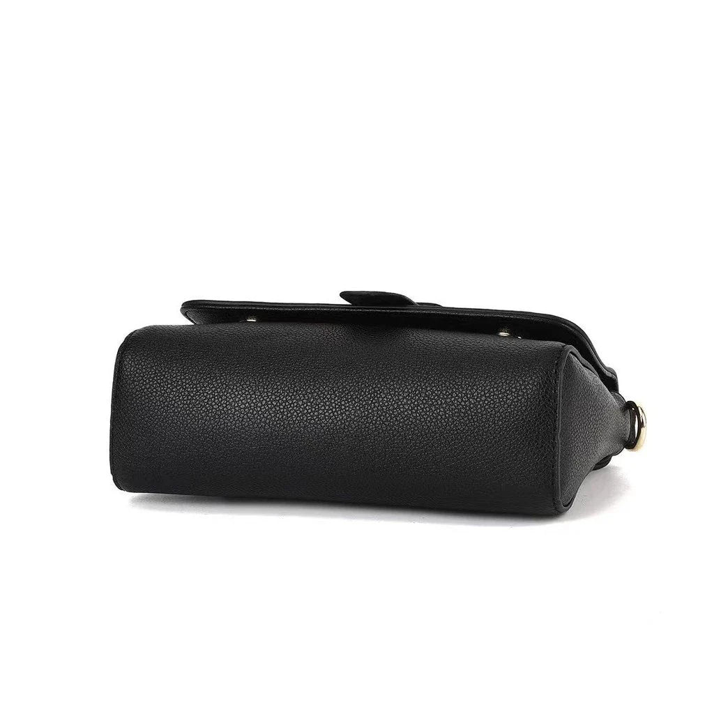 Marissa Bolsa Feminina de couro sintético - Bolsa Quadrada Transversal com Fivela